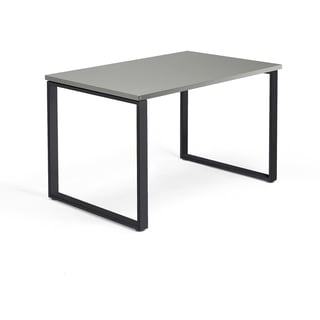 Kancelársky stôl MODULUS, O-rám, 1200x800 mm, čierna, svetlošedá