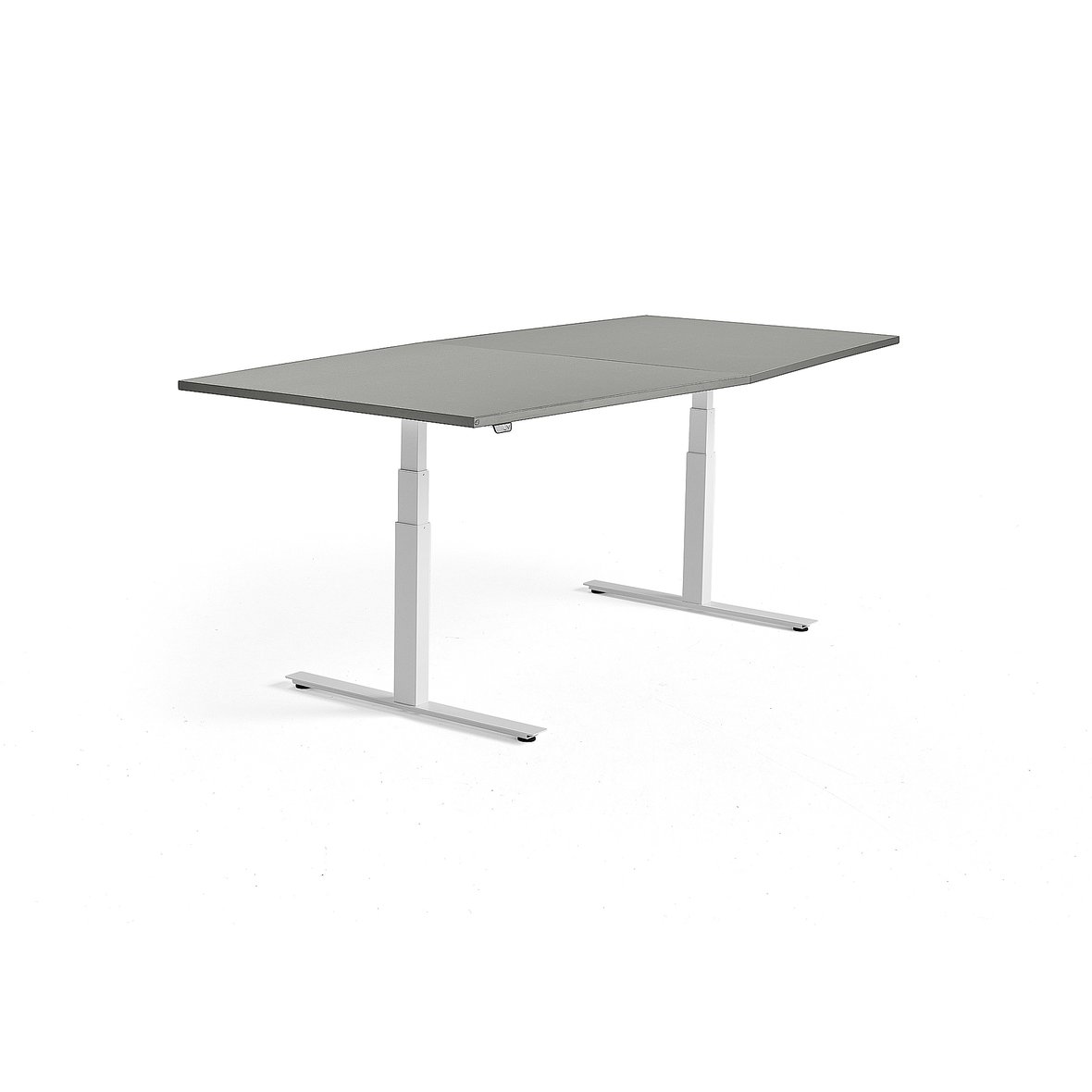 Standing conference table MODULUS, 2400x1200 mm, white frame, light