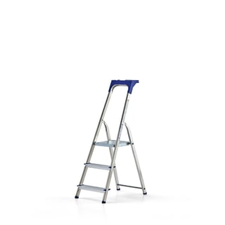 Hliníkový rebrík s plošinou, 3 schodíky, výška 550 mm