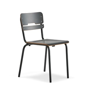 Classroom chair SCIENTIA, wide seat, H 460 mm, anthracite/anthracite