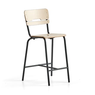 Classroom chair SCIENTIA, H 650 mm, anthracite/birch