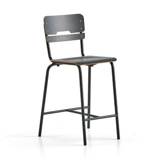 Krzesło szkolne SCIENTIA, szerokie, 650 mm, antracyt/antracyt