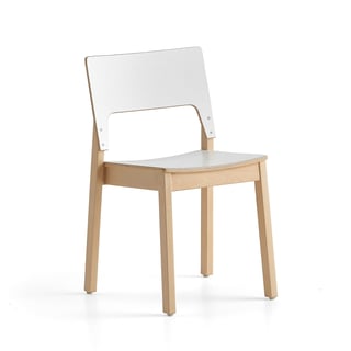 Krzesło LOVE, 450 mm, laminat, biały