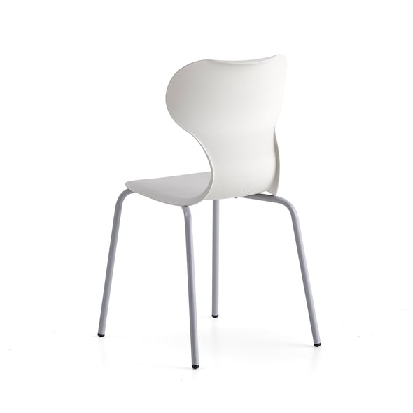 Chair BRIAN, 4 legs, silver/light grey AJ Products