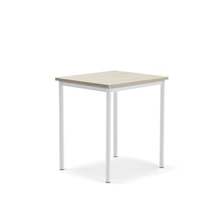Desk BORÅS PLUS, 700x600x760 mm, ash laminate, white