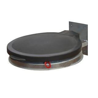 Round wall mounted refuse sack holder, 425x485x150 mm, galvanised
