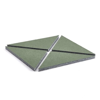 Acoustic panel PATTERN, 600x600x40 mm, 4-pack, green