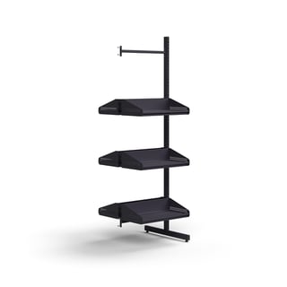 Cloakroom unit ENTRY, add-on floor unit, 6 shoe shelves, 1800x600x600 mm, anthracite