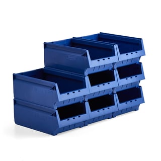 Plastmasas kaste AJ 9000, 71 sērija, 500x310x200 mm, 8 gab., zila