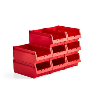 Multi purpose stores bin AJ 9000, 9071 series, 500x310x200 mm, 8-pack, red