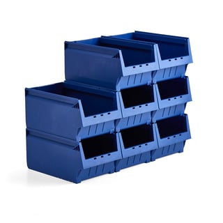 Plastové boxy AJ 9000, séria-72, 500x310x250 mm, 8 ks, modrá