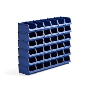Plastmasas kaste AJ 9000, 74 sērija, 250x148x130 mm, 36 gab., zila