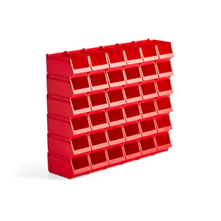 Dėžutės AJ9000, serija -74, 250x148x130 mm, 36 vnt., raudonos
