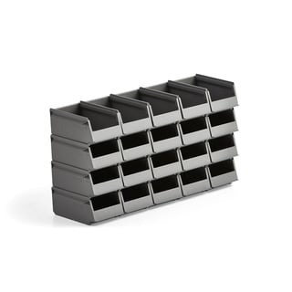 Multi purpose stores bin AJ 9000, 9075 series, 170x105x75 mm, 20-pack, grey