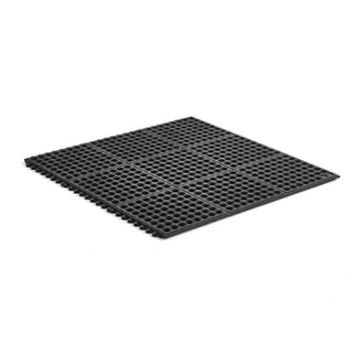 Modular matting for workshop floors MODULE, self draining, 910x910 mm