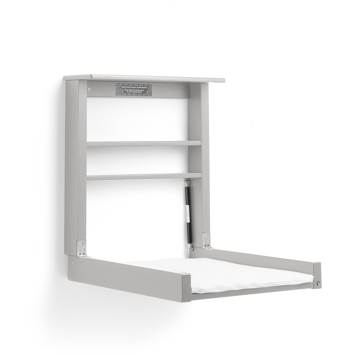 Wallmounted changing table ROBUST, grey AJ Products