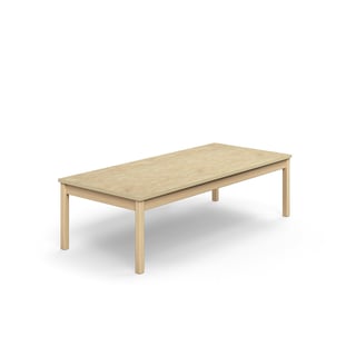 Stůl DECIBEL, 1800x800x530 mm, akustické linoleum, bříza/béžová