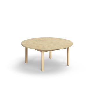 Stół DECIBEL, Ø1200x530 mm, dźwiękochłonne linoleum, beżowy