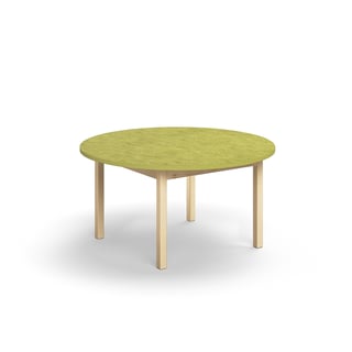 Pöytä DECIBEL, Ø1200x590 mm, ääntä vaimentava linoleumi, vihreä