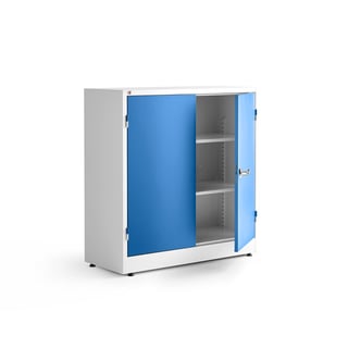 Storage cabinet STYLE, 1000x1000x400 mm, white, blue