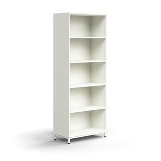 Bücherregal QBUS, 4 Böden, Beingestell, 2020x800x400 mm, weiß