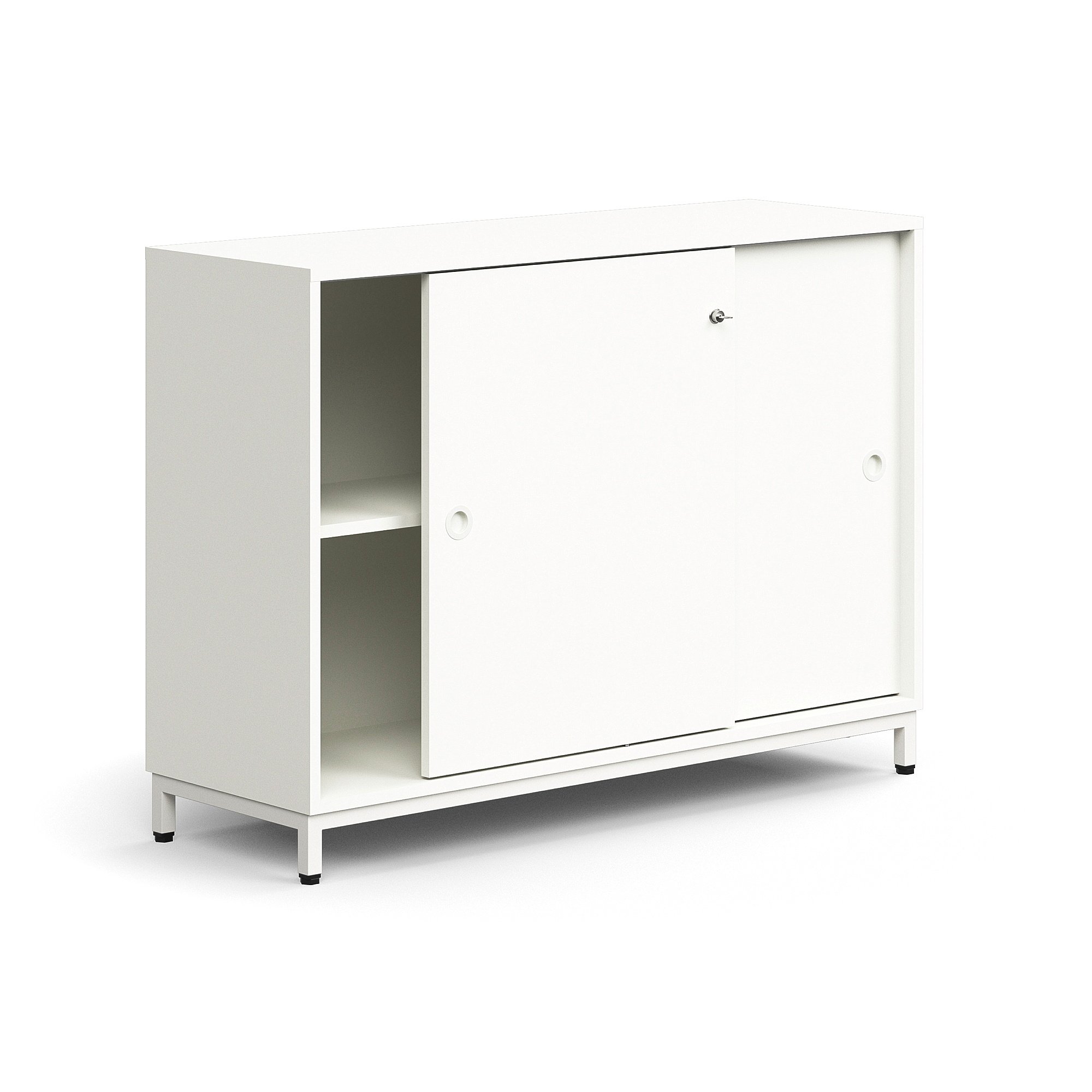 White lockable store cabinet