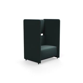 Atzveltnes krēsls CLEAR SOUND, 1,5 vietīgs, audums Focus Melange, zaļš