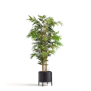 Künstliche Bambuspflanze, H 1500 mm, inkl. schwarzer Stahltopf auf Ständer