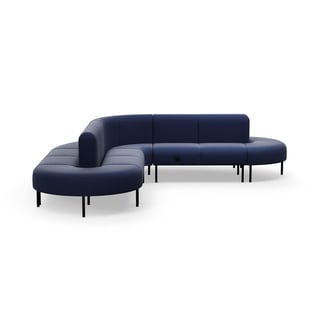 Sofa VARIETY, narożna, gniazdo USB, tkanina Pod CS, marynarski niebieski
