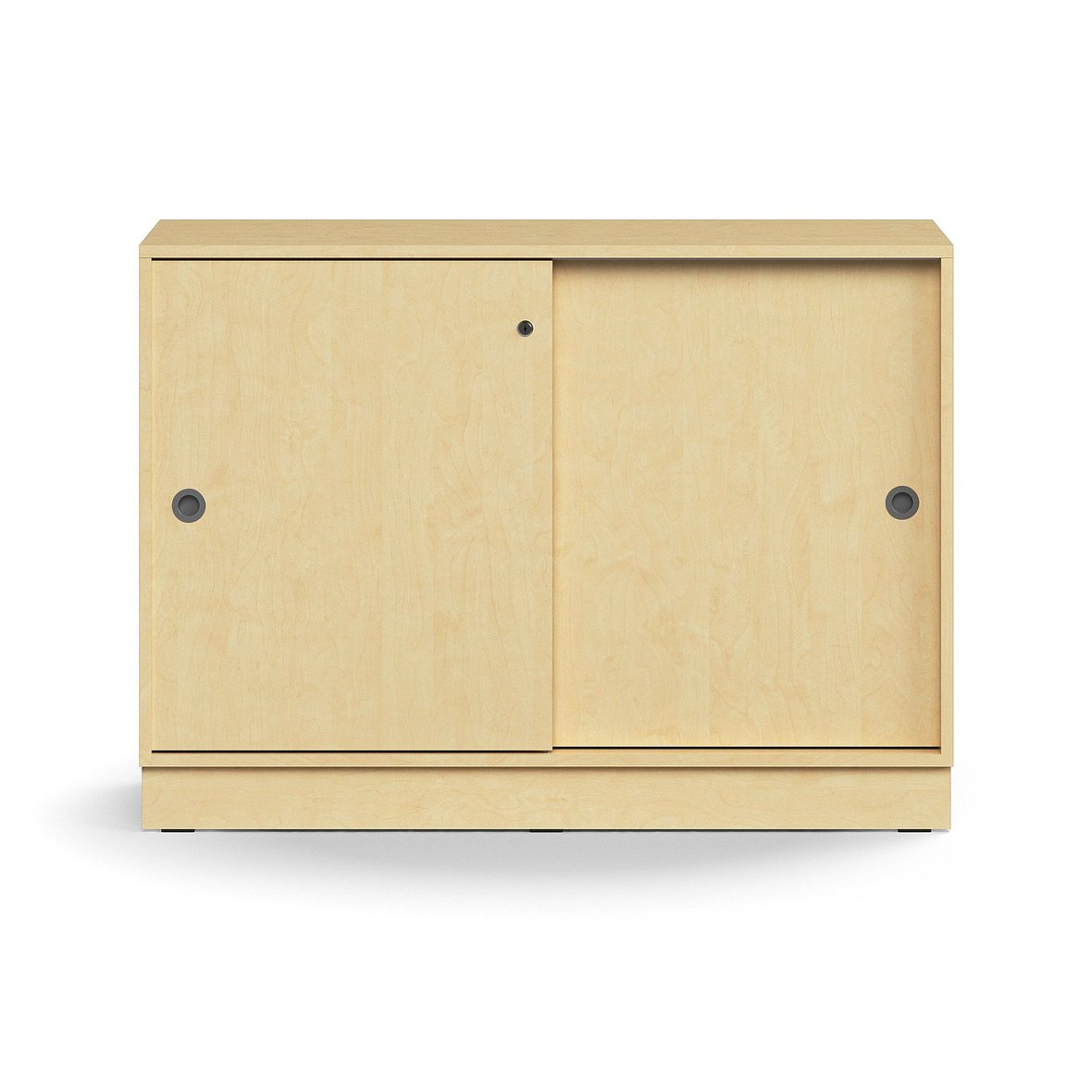 Lockable sliding door QBUS, 1 shelf, base frame, handles