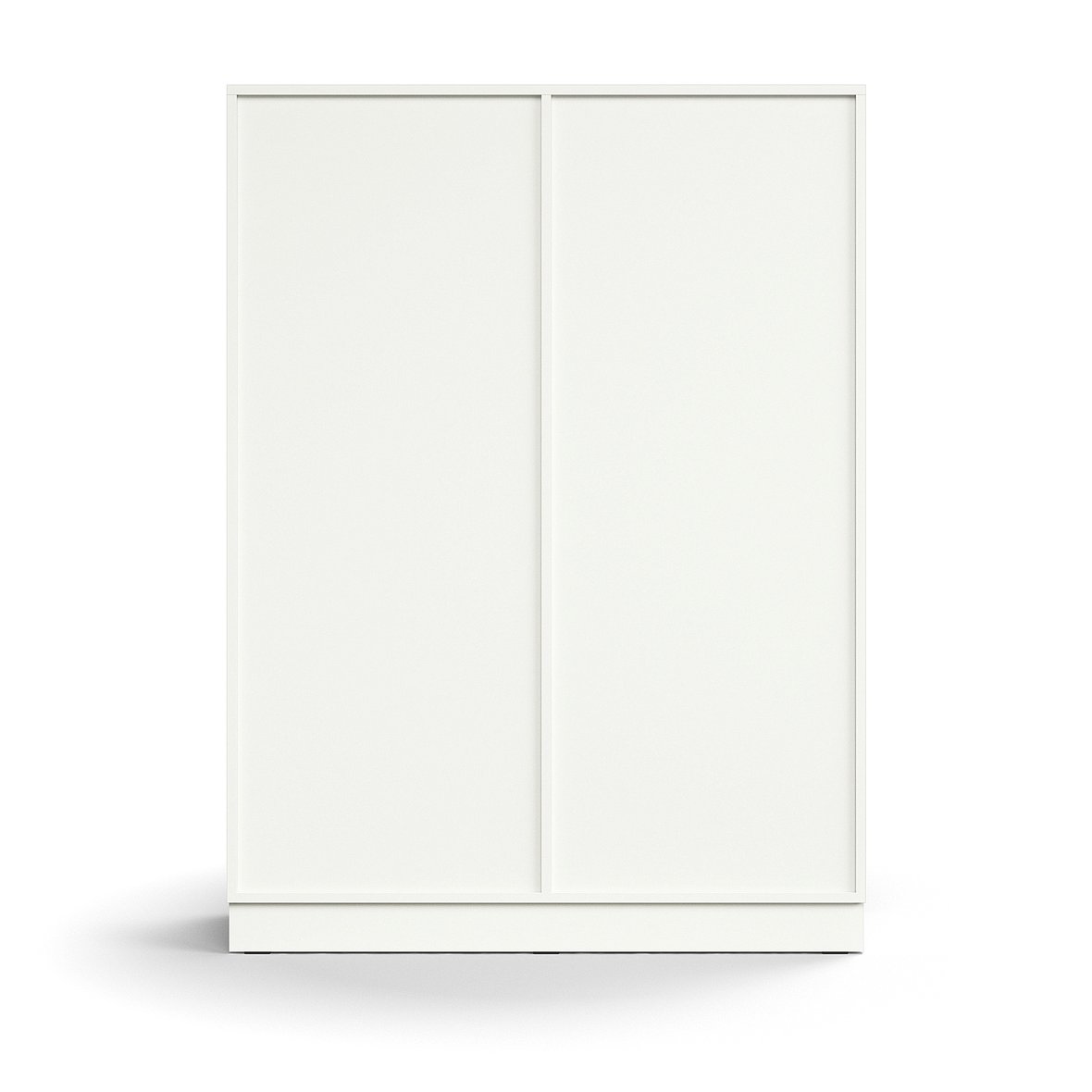 Lockable sliding door QBUS, 3 shelves, base frame, handles