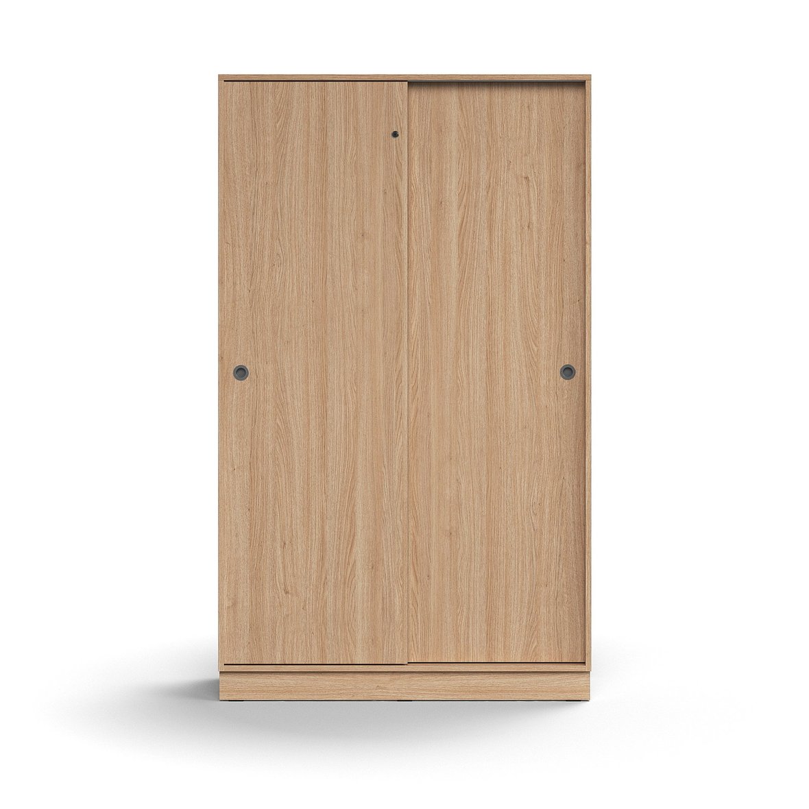 Lockable sliding door QBUS, 4 shelves, base frame, handles