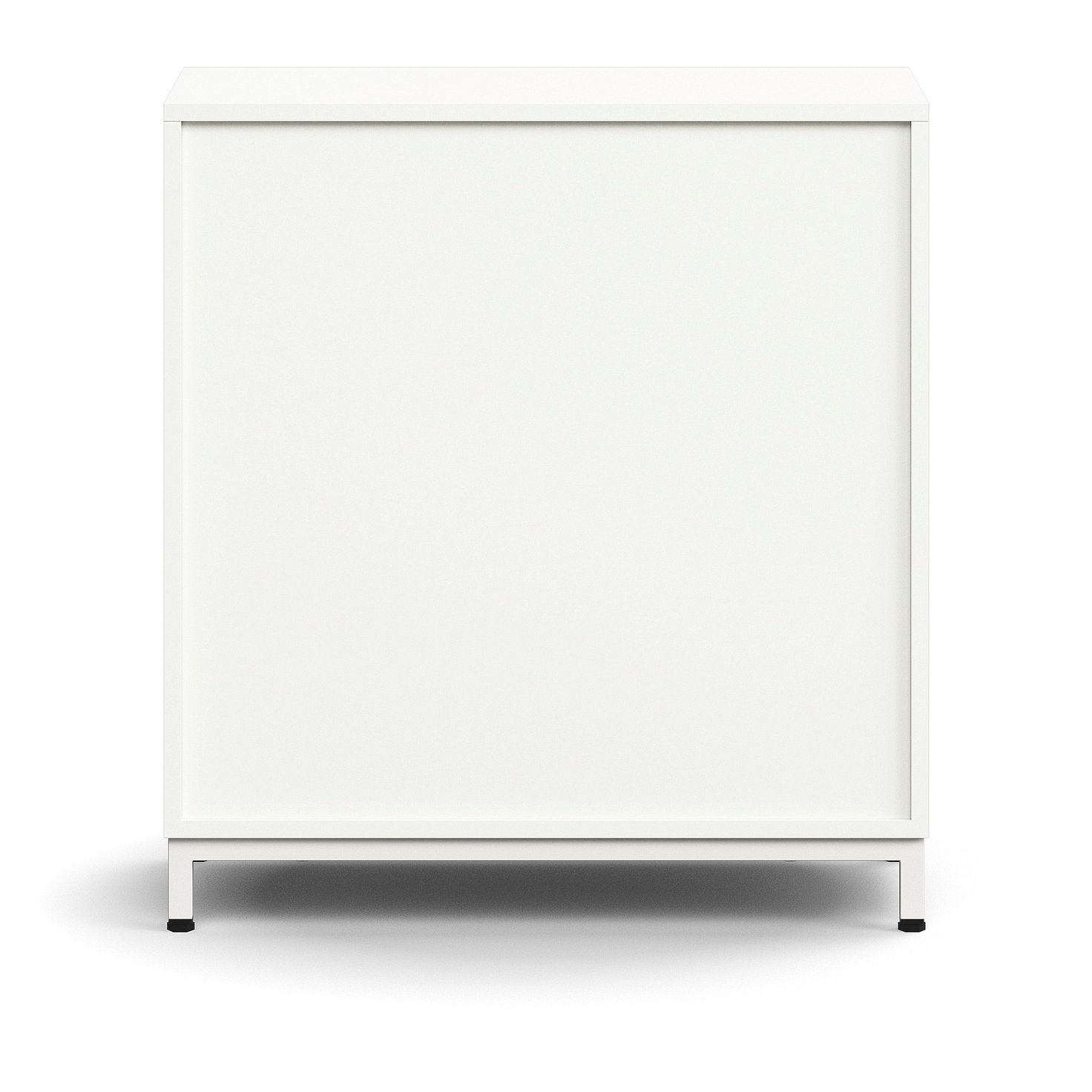 Lockable sliding door QBUS, 1 shelf, leg frame, handles