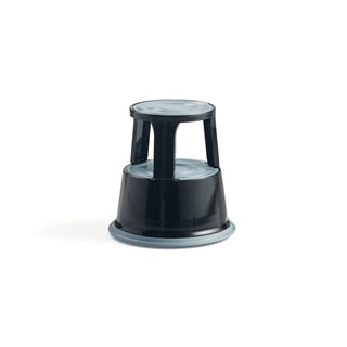 Jekleni gibljivi stolček, V 425 mm, črni