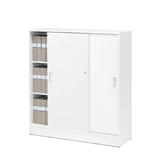 Cabinet with sliding doors FLEXUS, 1325x1200x415 mm, white