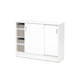 Cabinet with sliding doors FLEXUS, 925x1200x415 mm, white