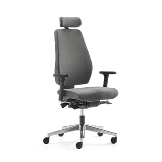 Office chair WATFORD, dark grey fabric