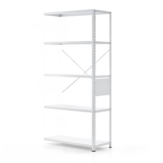Shelving FIRST, add-on unit, 1960x1005x400 mm, white