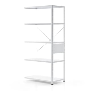 Shelving FIRST, add-on unit, 1960x1005x500 mm, white