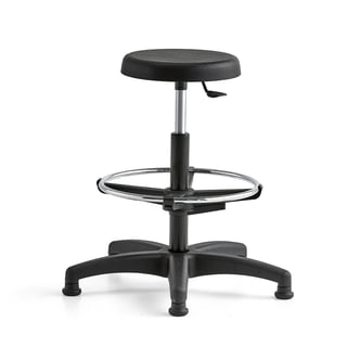Industrial stool CAIRNS, Ø 310 mm, black
