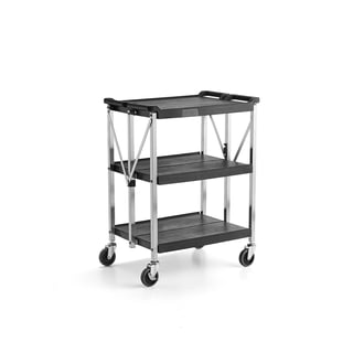 Folding trolley MOVE, 3 shelves, 680x410x915 mm