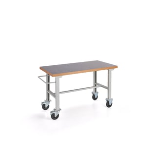 Teollisuuspöytä SOLID, pyörällinen, 1500x800 mm, vinyyli