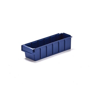 Stores box DETAIL, fits 5 dividers, 400x115x100 mm, blue