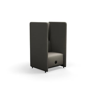 Atzveltnes krēsls CLEAR SOUND ar USB ligzdu, 1-vietīgs, audums Pod CS, taupe