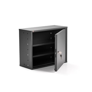 Storage cabinet COMBO, 2 shelves, 380x472x205 mm, grey