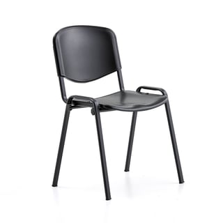 Krēsls NELSON, plastmasas sēdeklis, melns, melns