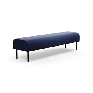 Modular bench VARIETY, 3-seater, fabric Pod CS, navy blue