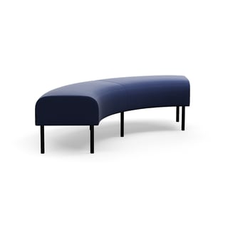 Modular bench VARIETY, 90° corner, fabric Pod CS, navy blue