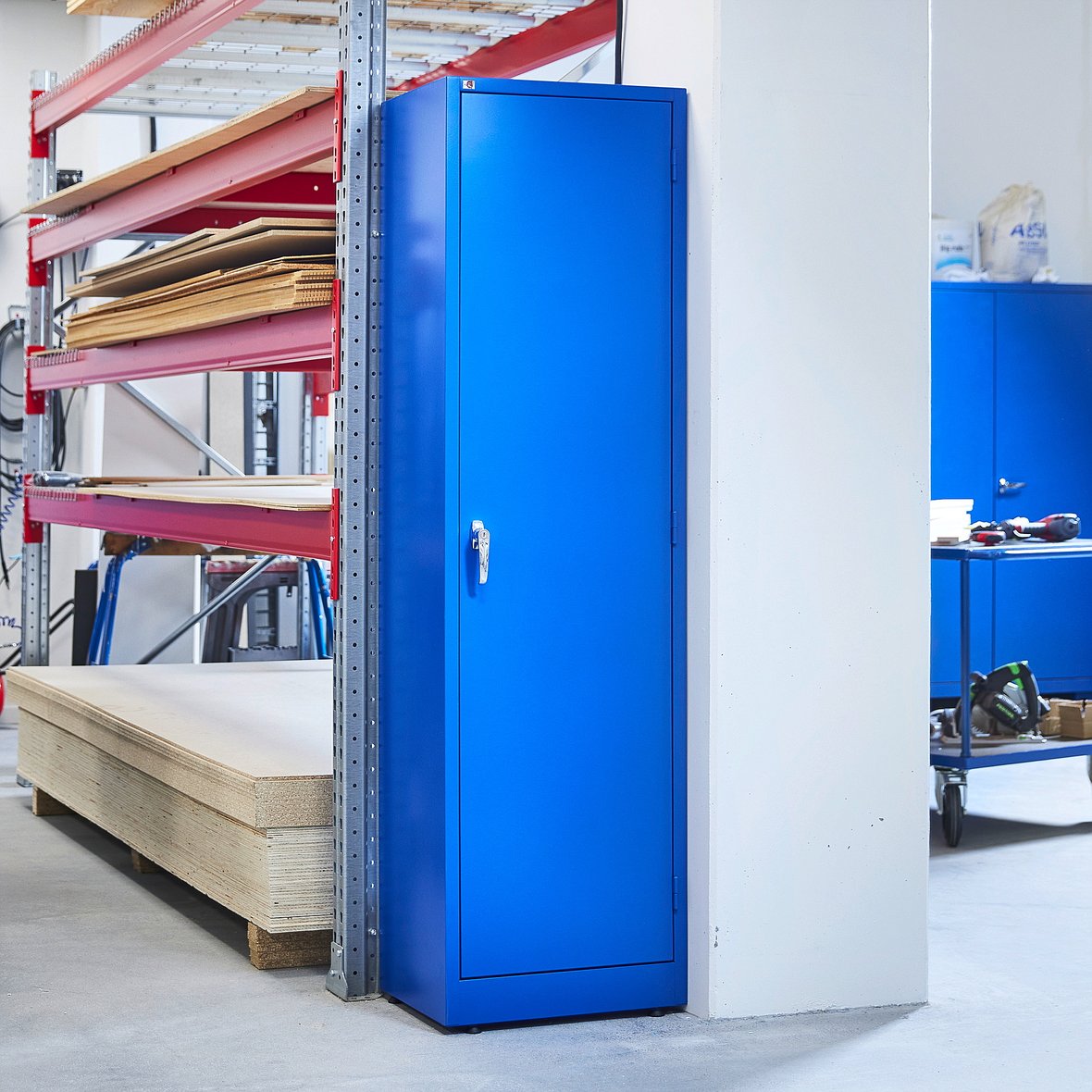 Narrow storage SMART, 1900x530x400 mm, blue AJ Products