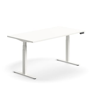 Skrivbord QBUS, höj- och sänkbart, 1600x800 mm, vit